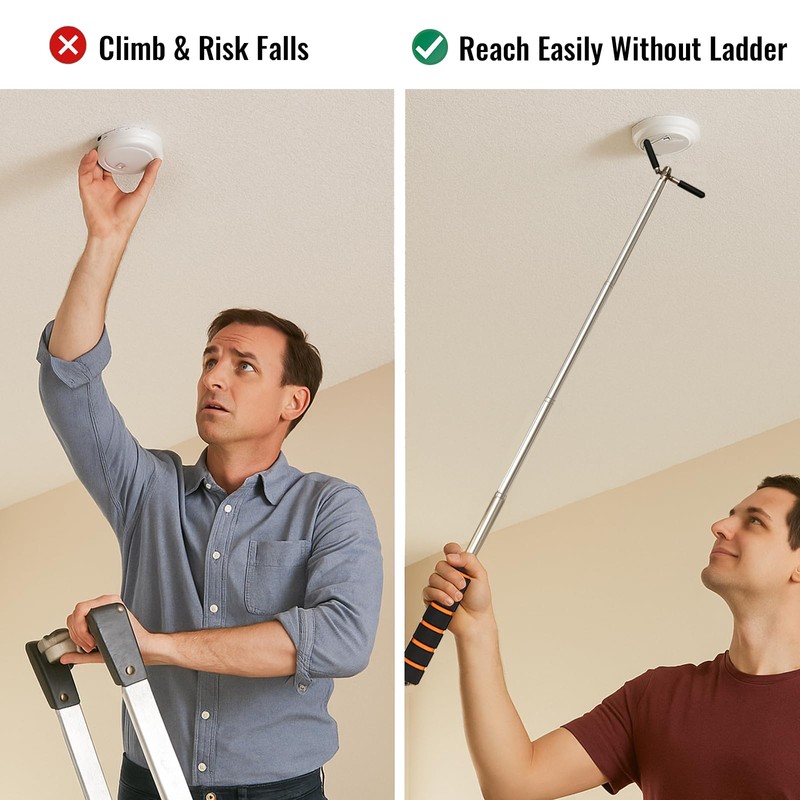 Extendable Safety Tester Pole – Manual Stainless Steel Rod for