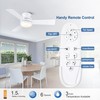 putroad 42 Inch Ceiling Fans with Lights and Remote, White