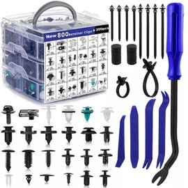 ikaufen 1000Pcs Car Retainer Clips Auto Fasteners Push Trim Clips Pin Rivet Bumper Kit