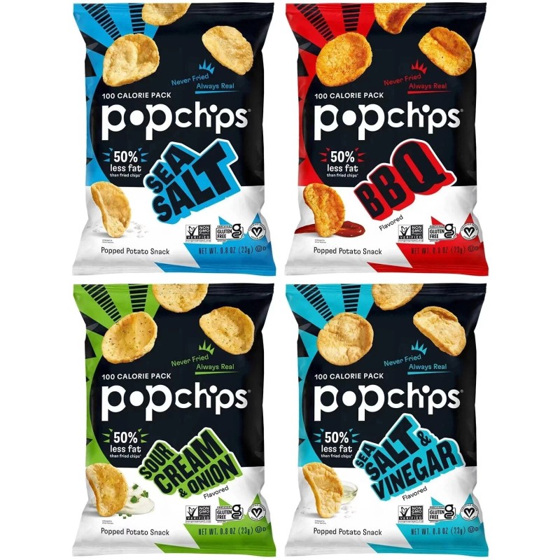 popchips 30 PACK - Popchips Variety Box (0.8 oz.) FRESH!!