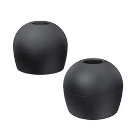 Radius Deep Mount Ear Tips HP-DME00K High Fit, Extra Bass Enhancement, High Sound Isolation, Ear Tips, Earbud Tips (Black/All Sizes, 1 Set of Each)