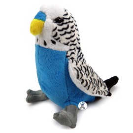 Budgies Cuddly Toy Bird Parakeet Blue White Plush Toy Dalia - Cuddly Toys *biz