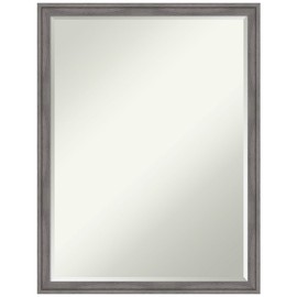 Amanti Art Gold Bathroom Mirror for Over Sink, 26x20 Florence Gold Rectangle Vanity Mirror, Medium Casual Frame, Hangs Horizonally and Vertically, Bathroom Wall Decor, Petite Bevel Edge from WI, USA