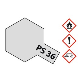 Tamiya Polycarbonate PS-36 Translucent Silver Spray 100 ml TAM86036 Lacquer Primers & Paints