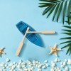 FAVOMOTO 24 Pairs Mini Wooden Paddle, Miniature Beach Boat Paddle