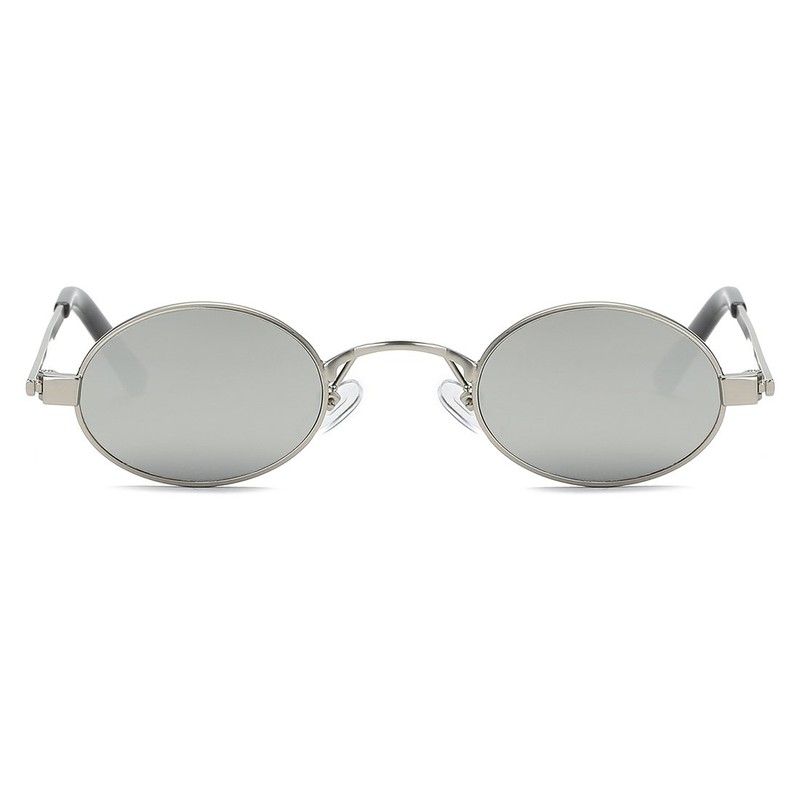 Kimorn Sunglasses Small Round Metal Frame Oval Candy Colours Unisex