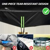 18 Ft Round Pool Cover with Reflective Strips Quick Tightening