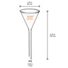 XCD Glass Funnel, Heavy Wall Short Stem Borosilicate Glass Funnel,