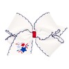Wee Ones Girls' Grosgrain Hair Bow with Moonstitch Edge and Patriotic Firework Embroidery, King