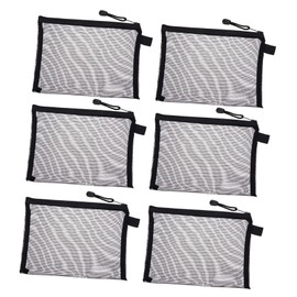 SAFIGLE 10Pcs Mesh Makeup Bag Travel Toiletry Pouch Storage Organizer Durable Zipper Design for Cosmetics Stationery and Daily Essentials Versatile and Functional Travel