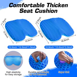 CHANGE MOORE Anti-Slip Paddle Board Seat: Waterproof Kayak Seat Cushion Comfortable Gel Canoe Seat Thicken Kayak Accessories for Enhanced Kayak Seating Experience Blue S