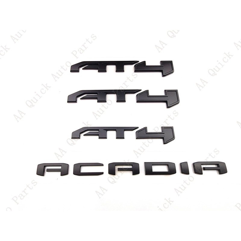 GMC 4PC Matte Black Door Rear Tailgate AT4 AT 4