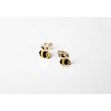 9ct gold bumblebee bee stud earrings. Gift box