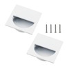 Geesatis 2 Pcs Finger Flush Pulls for Drawer Pocket Sliding