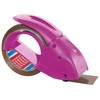 tesapack Hand Dispenser Pack-N-Go - Ergonomic Handheld Pink Packaging Tape