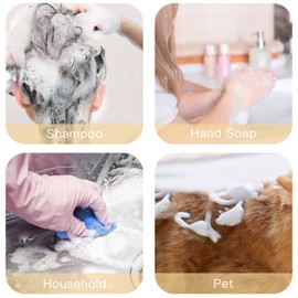 Tekson Soap Foam Bottle (60ml, 2 fl oz), Empty Travel Foaming Lash Shampoo for Cleanser, Dispenser (Green, Pink, Purple)