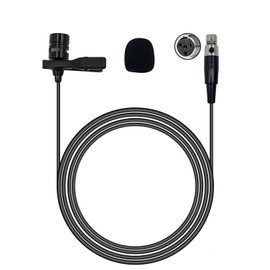 NewTH Lavalier Lapel Microphone Unidirectional Condenser Mic Compatible with Shure Wireless Bodypack Transmitter(Mini XLR TA4F 4 Pin Plug only for shure)