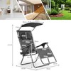 S AFSTAR Zero Gravity Chair with Shade Canopy, Reclining Lounge