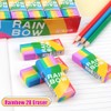 30 Pieces 2B Eraser Rainbow Mini Eraser for Children Soft