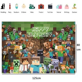 RemeeHi Birthday Background Happy Birthday Decoration Decoration Birthday Party Backdrop Happy Birthday Party Tapestry Birthday Decoration Kids (Green)