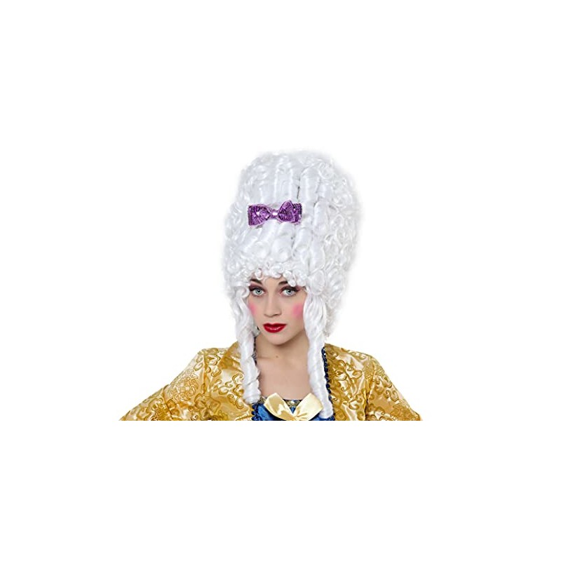 ATOSA 29836 Perücke Barock, Weiss, Unisex – Erwachsene