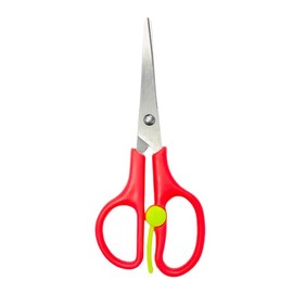 2 pc 5" Small Food Craft Stainless Steel Scissors with Plastic Cover and Handle … (Red)