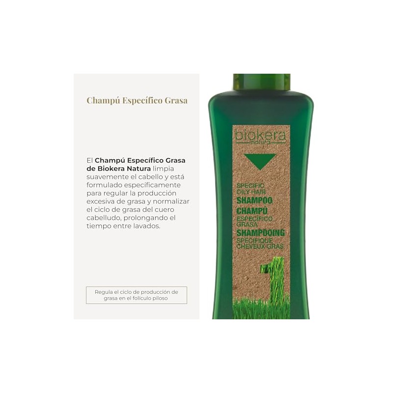 Salerm Biokera Specific Oily Hair Shampoo - 10.8 oz by
