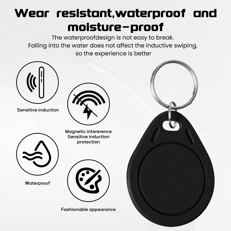 10pcs RFID Key Fobs 125khz RFID Writable T5577 fob tag