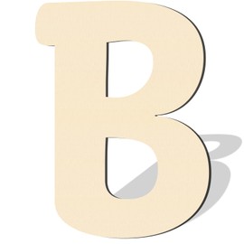 17 Inch Large Wooden Letters, Big Wooden Alphabet Letters for Wall Decor Paintable Large Thick Wood Letters B for Crafts Wooden Cutout Sign for Nursery Birthday Wedding Party Home Decoration