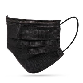 PPE Supply ASTM LEVEL 3 Disposable Face Masks - 3 Ply - Made in Canada Face Mask (Pack of 50) (Medium, Black)