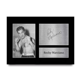 HWC Trading A4 Rocky Marciano Gifts Printed Autograph Display Box Fans - A4