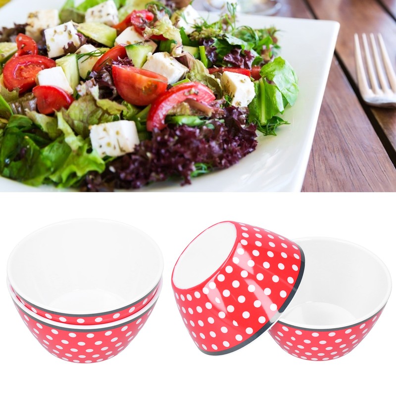 4PCS 6in Salad Bowl Dinner Serving Bowl Sets Kitchen Imitation