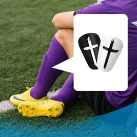 2 Pairs of Mini Shin Pads, Mini Shin Pads, Antivibration and Anti-Collision, Small Shin Pads, Children's Football, Suitable for Children, Teenagers and Adults (Black and White)