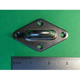 US Stainless Stainless Steel 316 Diamond Pad Eye 5/16" 8mm (80mm x 50mm) Marine Grade