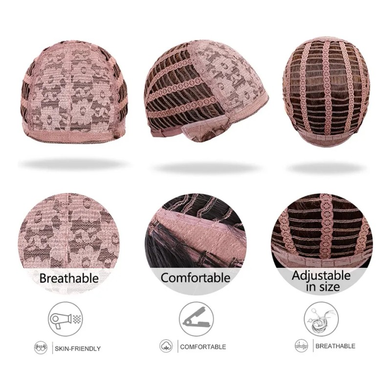 Pelucas Mujer Dama Cabello Naturales Larga Onduladas Marrón