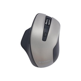 Verbatim Silent Ergonomic Wireless Blue LED Mouse - Graphite