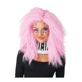 California Costumes, Crimped N Kooky Wig, Pink