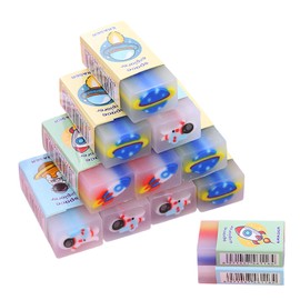 Eraser, Elementary School Students, Set of 12, Cute Pencil Eraser Set, Stick Eraser, Eraser, Disappearing Shapes, Popular, Stationery, Office, Kids, Students, DIY Drawing, Easy to Use, Keepsake