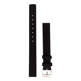 Skagen Watch straps for women, 12 mm, black leather, original replacement strap for 358XSSLBC, black, Strap.