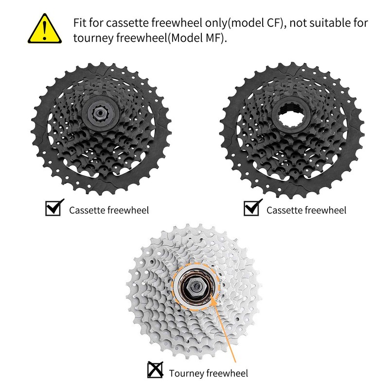 QKURT Cassette Lockring Tools Set, 2pcs Cassette Removal Tool Freewheel