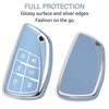 QBUC for Chevy Key Fob Cover with Keychain Soft TPU