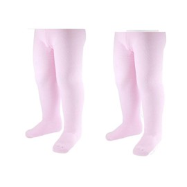 OnlyBee Plain Baby Cotton Rich Stretch Tights, Soft Poly-Cotton Blend, 0-24 Months (UK, Age, 3 Months, 6 Months, Pink)