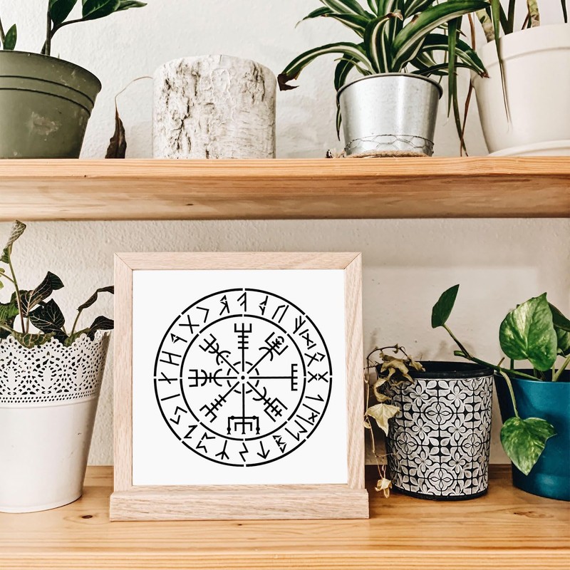 6pcs Wood Burning Stencils, Reusable Symbol Pattern Stencils Runes Stencil