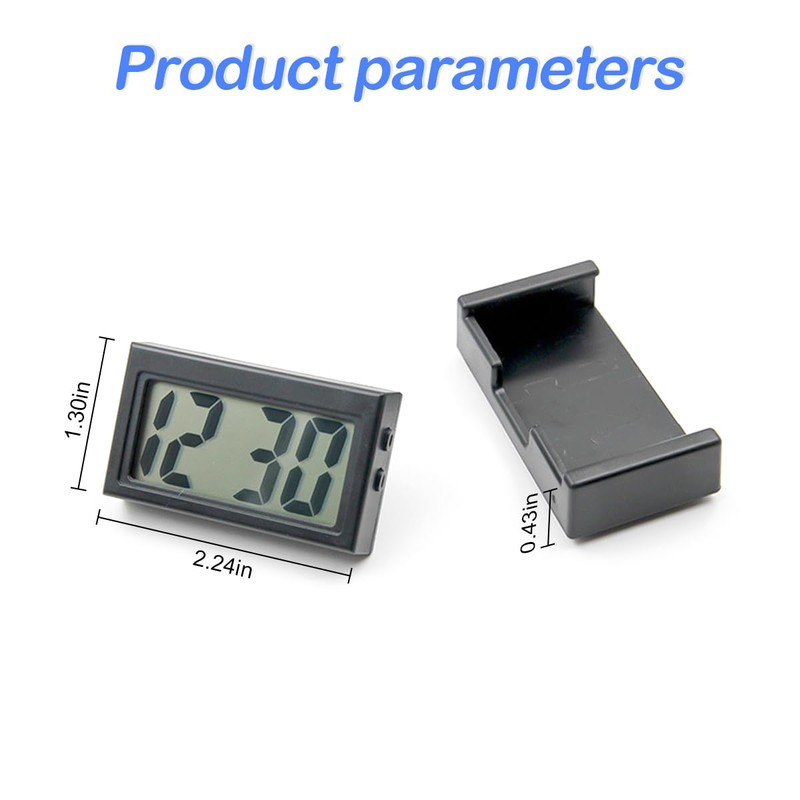 Osilly Mini Digital Clock for Car Dashboard, Battery Operated &