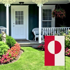 Greenland Burlap Garden Flag,Double Sided 12X18 Inch, Flag Only, for Yard Garden Outdoor Home Decor