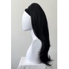 1960s style hair, high crown long straight and layered half