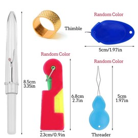 YSTrillion Pack of 11 Needle Threader Tools, Plastic Sewing Needles Threader for DIY Sewing Crafts
