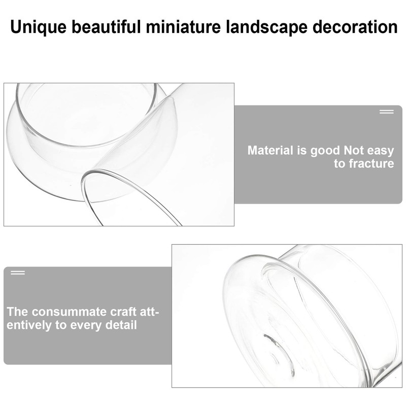 Angoily Decorative Glass Display Dome Cloche- 6in Height Clear Cloche