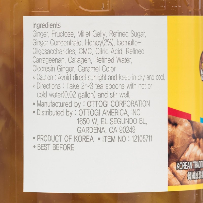 [OTTOGI] Honey Ginger Tea 35oz (1kg), Traditional Korean Tea Concentrate