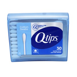 Q-tips Swabs Purse Pack 30 Each (Pack of 2)